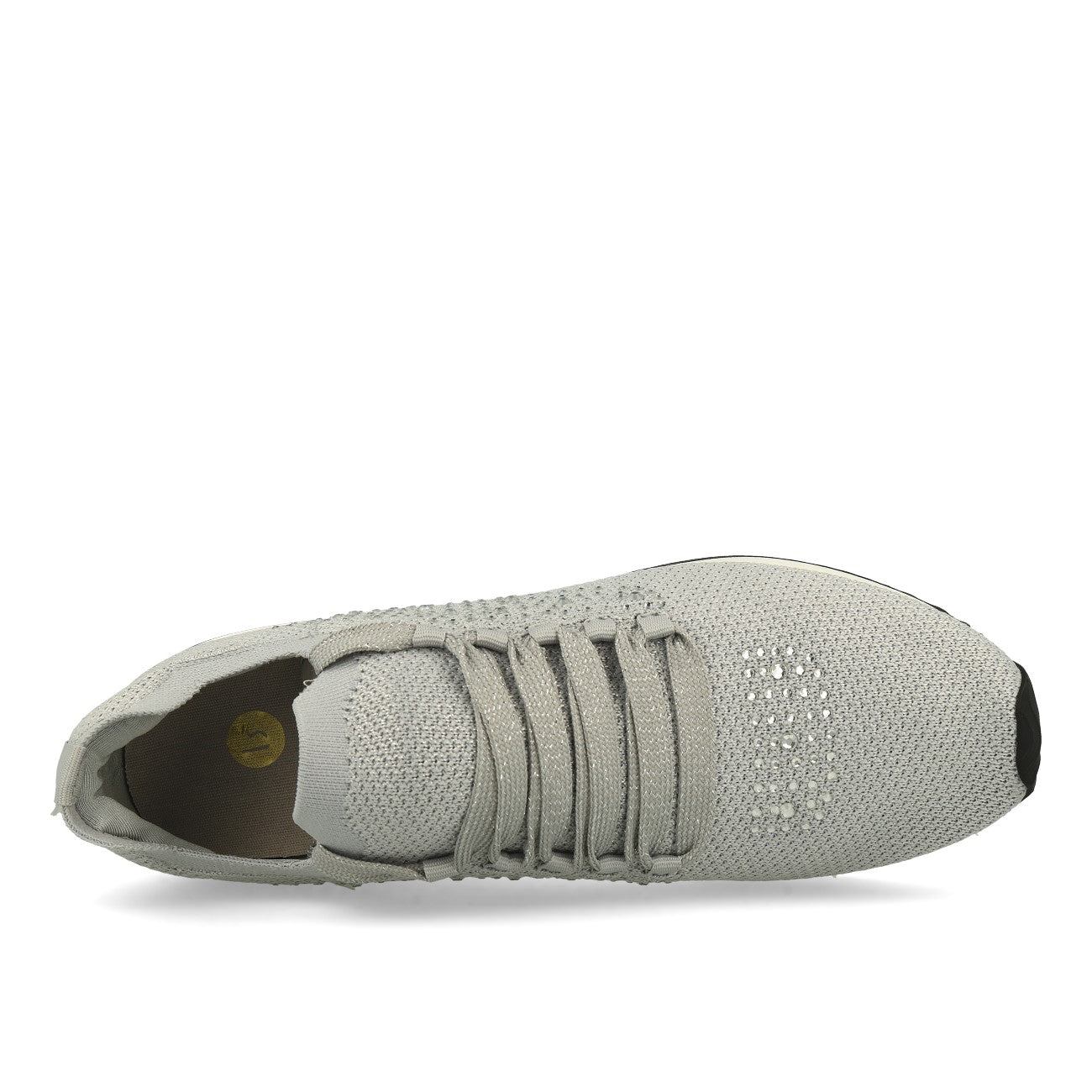 La Strada 2001179 Damen Sneaker with Stones Light Grey Silver Knitted